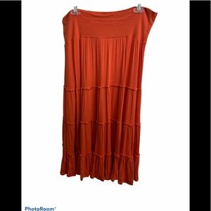 Energie Tiered Women’s Ruffle Knit Skirt Large